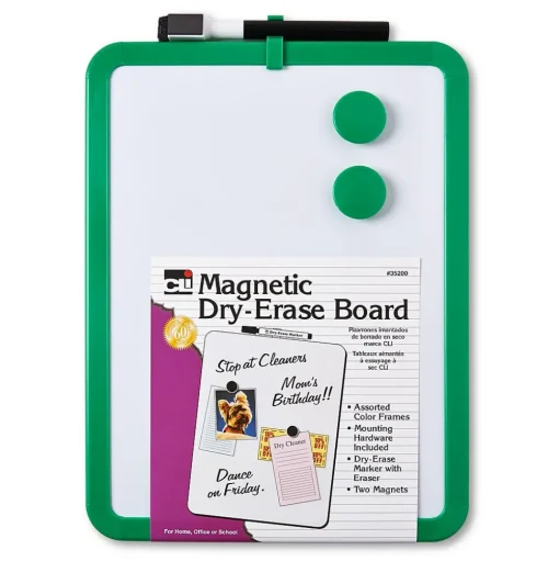 CLN Dry Erase<Charles Leonard Magnetic Dry Erase Board, 8 1/2" x 11", 4/Pk