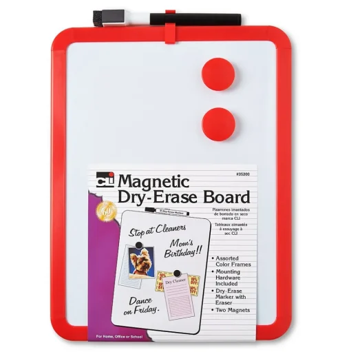 CLN Dry Erase<Charles Leonard Magnetic Dry Erase Board, 8 1/2" x 11", 4/Pk