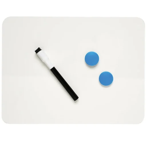 CLI Dry Erase<Charles Leonard 2-Sided Magnetic Plastic Mobile Dry-Erase Whiteboard, 9" x 12", 3/Pack (CHL35130-3)