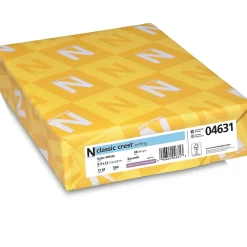 Neenah Paper Resume Paper<CLASSIC CREST® Writing Paper, 8 1/2" x 11", 24 lb., Smooth Finish, Solar White, 500/Ream (04631)
