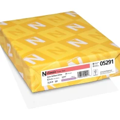 Neenah Paper Resume Paper<CLASSIC® Linen Paper, 8 1/2" x 11", 70 lb., Linen Finish, Avon Brilliant White, 500/Ream