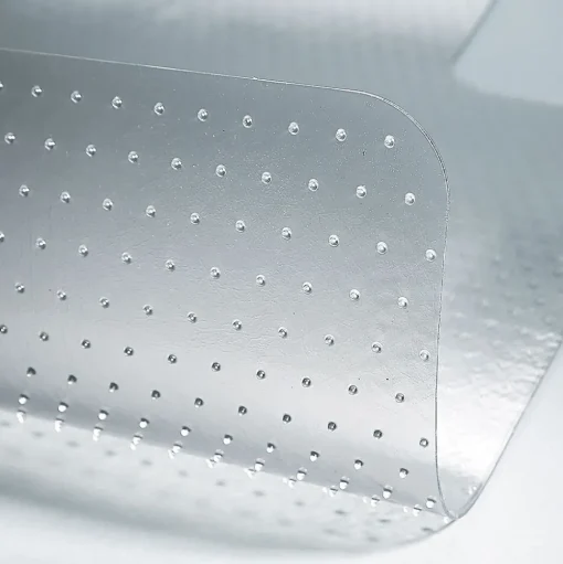 Unbranded Chair Mats<Cleated Carpet Chair Mat with Lip, 45" x 53'', Clear (UNV56807)
