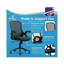 Click365 Ergonomic Chairs<Ergonomic Fabric/Mesh Swivel Task Chair, (CCHR10003A)