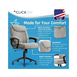 Click365 Ergonomic Chairs<Transform 1.0 Ergonomic Fabric Swivel Desk Chair, (CCHR10001C)