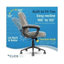 Click365 Ergonomic Chairs<Transform 1.0 Ergonomic Fabric Swivel Desk Chair, (CCHR10001C)