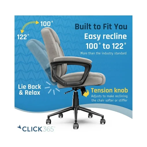 Click365 Ergonomic Chairs<Transform 1.0 Ergonomic Fabric Swivel Desk Chair, (CCHR10001C)