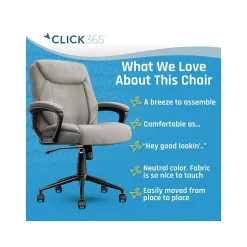 Click365 Ergonomic Chairs<Transform 1.0 Ergonomic Fabric Swivel Desk Chair, (CCHR10001C)