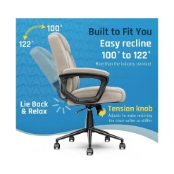 Click365 Ergonomic Chairs<Transform 1.0 Ergonomic Fabric Swivel Desk Chair, (CCHR10001D)