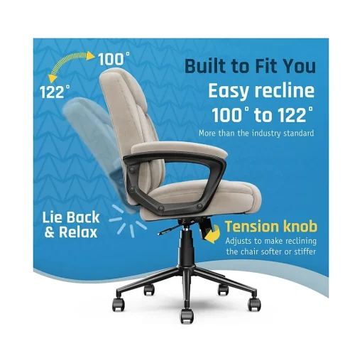 Click365 Ergonomic Chairs<Transform 1.0 Ergonomic Fabric Swivel Desk Chair, (CCHR10001D)