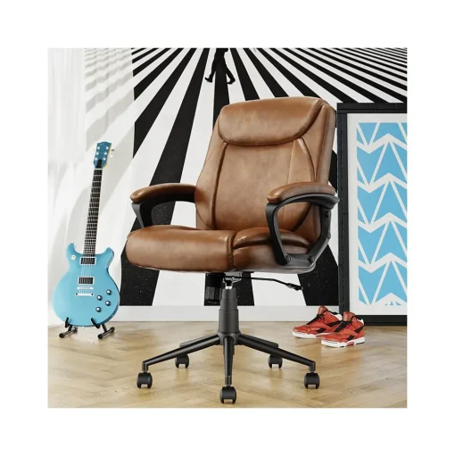 Click365 Ergonomic Chairs<Transform 1.0 Ergonomic Bonded Leather Swivel Desk Chair, (CCHR10001A)