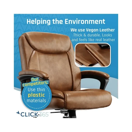 Click365 Ergonomic Chairs<Transform 1.0 Ergonomic Bonded Leather Swivel Desk Chair, (CCHR10001A)