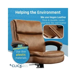 Click365 Ergonomic Chairs<Transform 2.0 Ergonomic Bonded Leather Swivel Desk Chair, (CCHR10007A)