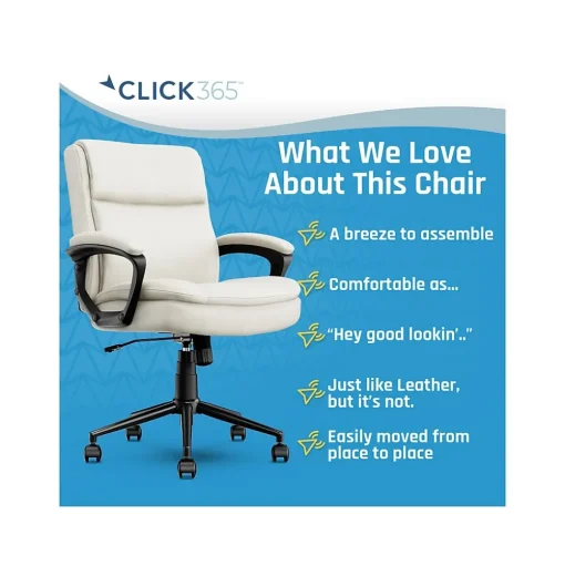 Click365 Ergonomic Chairs<Transform 2.0 Ergonomic Bonded Leather Swivel Desk Chair, (CCHR10007C)
