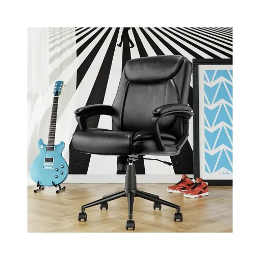 Click365 Ergonomic Chairs<Transform 1.0 Ergonomic Bonded Leather Swivel Desk Chair, (CCHR10001B)