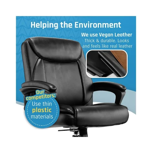 Click365 Ergonomic Chairs<Transform 1.0 Ergonomic Bonded Leather Swivel Desk Chair, (CCHR10001B)