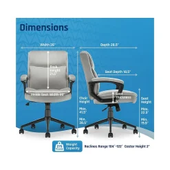 Click365 Ergonomic Chairs<Transform 2.0 Ergonomic Fabric Swivel Desk Chair, (CCHR10007D)
