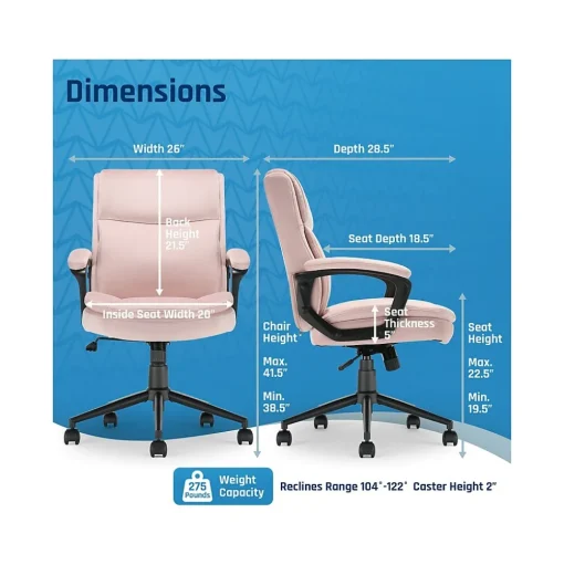 Click365 Ergonomic Chairs<Transform 2.0 Ergonomic Fabric Swivel Desk Chair, (CCHR10007E)