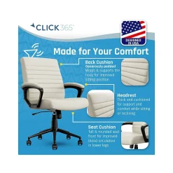 Click365 Ergonomic Chairs<Transform 3.0 Ergonomic Vegan Leather Swivel Desk Chair, (CCHR10008C)