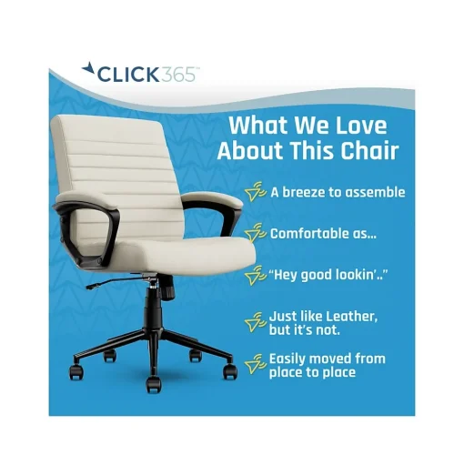 Click365 Ergonomic Chairs<Transform 3.0 Ergonomic Vegan Leather Swivel Desk Chair, (CCHR10008C)
