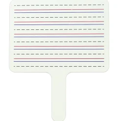 C-Line Dry Erase<Two-Sided Dry Erase Answer Paddle, Lined/Plain, 10" x 8", Pack of 12 (CLI4067012)