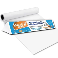 All Things Cling Dry Erase<Cling-rite Removable Dry Erase Sheets Roll, 100' Roll, White (CGS1003CLINGRITE)