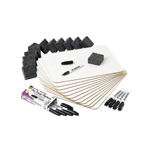 CLN Dry Erase<Class Pack Masonite Dry-Erase Whiteboards, 9" x 12", 12/Set (CHL35036)