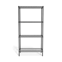 Coastwide Professional Shelving<™ 4-Shelf Wire Unit, 36"W, Black (CW25470)