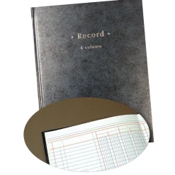 Quill Brand Accounting & Record Journals<Columnar Book, 4-Columns, 7.25" x 9.5", Blue Marble, 40 Sheets/Book (217745)