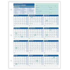 ComplyRight Hr Forms<2024-2025 Academic Attendance Calendar, 50/Pack (A43005015)