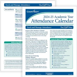 ComplyRight Hr Forms<2024-2025 Academic Attendance Calendar, 50/Pack (A43005015)