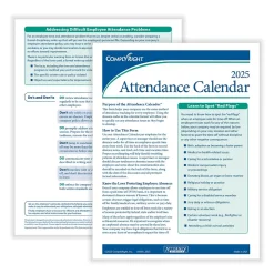 ComplyRight Hr Forms<2025 Attendance Calendar Set, 100 Forms/Pack (A1411W16PK100)