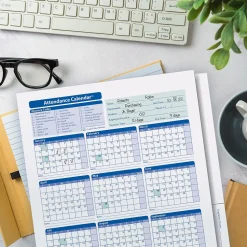 ComplyRight Hr Forms<2025 Attendance Calendar File Folder, 25 Forms/Pack (A3050)