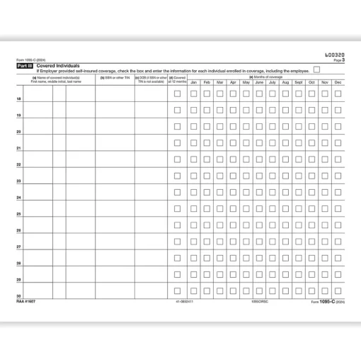 ComplyRight Tax Forms<2024 1095-C Tax Form, 1-Part, White/Black, 25/Pack (1095CIRSC25)