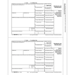 ComplyRight Tax Forms<2024 1099-DIV Tax Form, 1-Part, 2-Up, Payer Copy C, 50/Pack (513250)