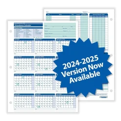 ComplyRight Hr Forms<2024-2025 Fiscal Attendance Calendar, 50/Pack (A42005015)