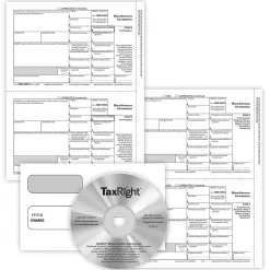 ComplyRight Tax Forms<2024 1099-MISC Recipient Copy Only Tax Form, Envelopes and TaxRight Software, 3-Part, 2-Up, White, 50/Pack (6113ES)