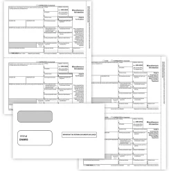 ComplyRight Tax Forms<2024 1099-MISC Tax Form Envelopes and Recipient Copy Only, 3-Part, 2-Up, Copy B, C/2, 50/Pack (6113E)