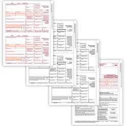 ComplyRight Tax Forms<2024 1099-MISC Tax Form, 4-Part, 2-Up, Copy A, B, C/2, 1096 Transmittal, 25/Pack (610325)