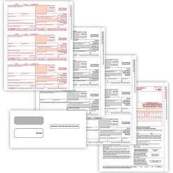ComplyRight Tax Forms<2024 1099-NEC Tax Form Self-seal envelopes, 3-Part, 3-Up, Copy A, B, C/2, 1096 Transmittal, 100/Pack (NEC6102E100)