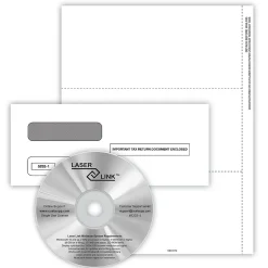 ComplyRight Tax Forms<2024 1099-NEC Tax Form, Envelopes and LaserLink Software, 3-Up, White, 50/Pack (NEC5173ES)