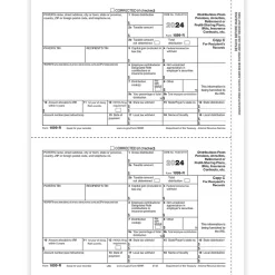 ComplyRight Tax Forms<2024 1099-R Tax Form, 1-Part, 2-Up, Recipient Copy C, 50/Pack (514250)