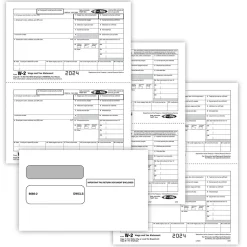 ComplyRight Tax Forms<2024 W-2 Tax Form Envelopes/Recipient Copy Only, 5-Part, 2-Up, Copy B, C/2, D/1, 25/Pack (5648E25)