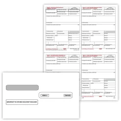 ComplyRight Tax Forms<2024 W-2 Tax Form Envelopes/Recipient Copy Only, 1-Part, 4-Up, Copy B, C, 2 and 2 combined, 25/Pack (5205E25)