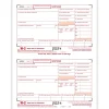 ComplyRight Tax Forms<2024 W-2 Tax Form, 1-Part, 2-Up, Federal Copy A, 50/Pack (520150)