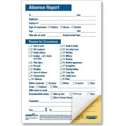 ComplyRight Hr Forms<Compact 2-Part Absence Report, Pack of 50 (A2151)