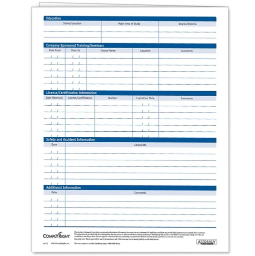 ComplyRight Hr Forms<™ Confidential Employee Records Folder, Expanded, Pack of 25 (A0175)