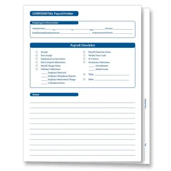 ComplyRight Hr Forms<™ Confidential Employee Payroll Records Folder, Pack of 25 (A2317)