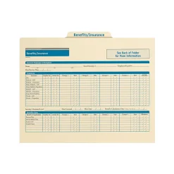 ComplyRight Medical Forms<Employee Benefits & Insurance Records Organizer, Pack of 25 (A0309)