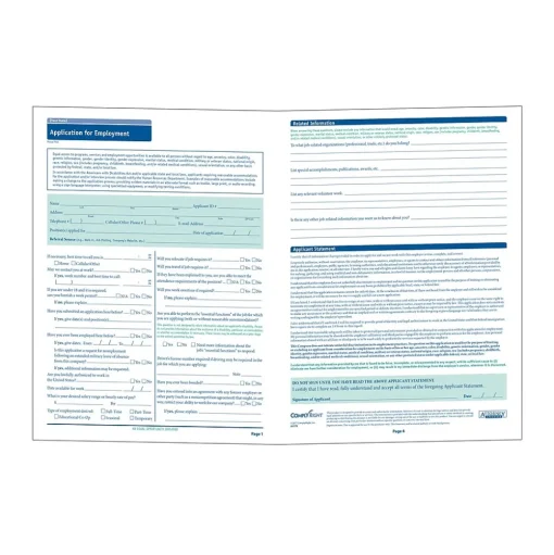 ComplyRight Hr Forms<™ Illinois Job Application, Pack of 50 (A2179IL)