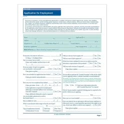 ComplyRight Hr Forms<™ Kansas Job Application, Pack of 50 (A2179KS)